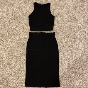 EUC Theory crop top and skirt